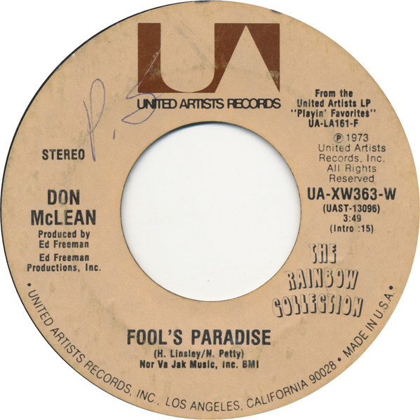 Accords et paroles Fools Paradise Don McLean