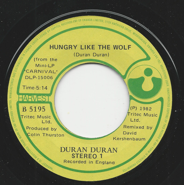 Accords et paroles Hungry Like the Wolf Duran Duran