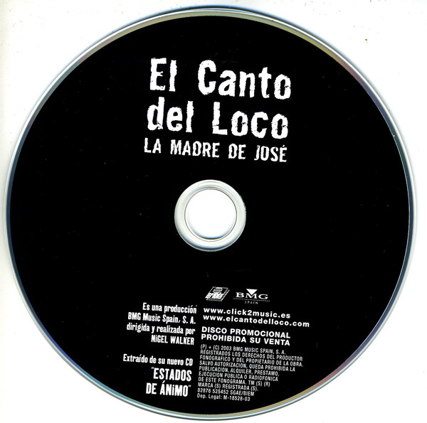 Accords et paroles La madre de José El Canto Del Loco