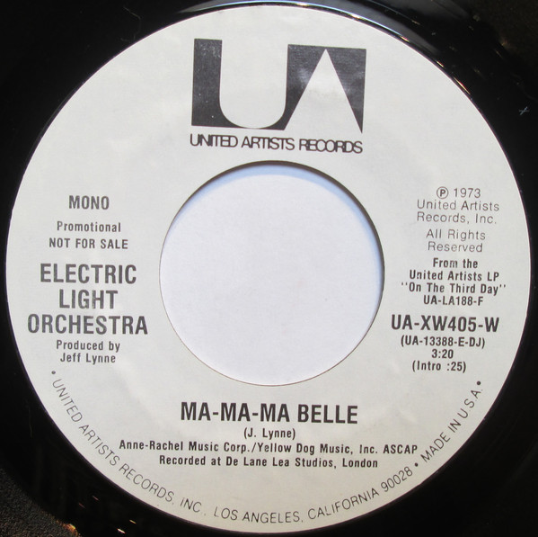 Accords et paroles Ma Ma Ma Belle Electric Light Orchestra