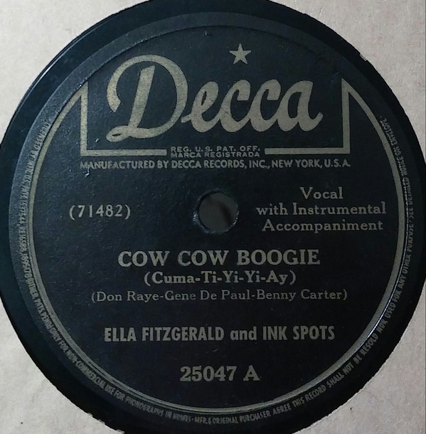 Accords et paroles Cow-cow Boogie Ella Fitzgerald