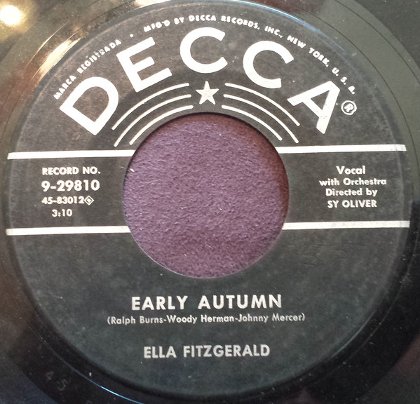 Accords et paroles Early Autumn Ella Fitzgerald