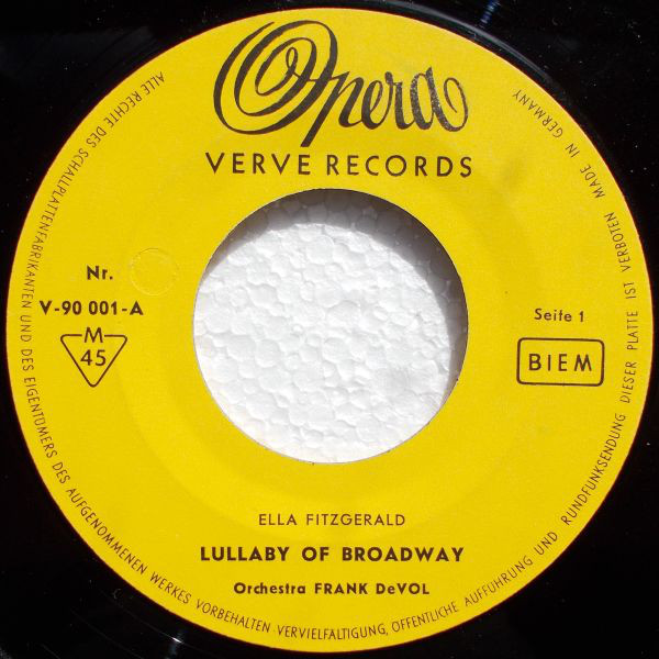 Accords et paroles Lullaby Of Broadway Ella Fitzgerald