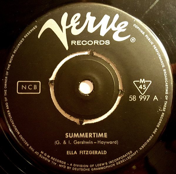 Accords et paroles Summertime Ella Fitzgerald