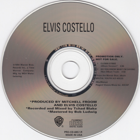 Accords et paroles Clown Strike Elvis Costello