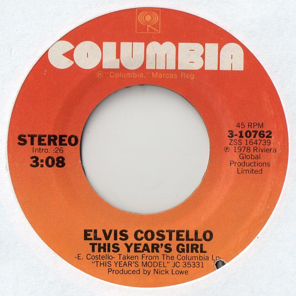 Accords et paroles This Years Girl Elvis Costello