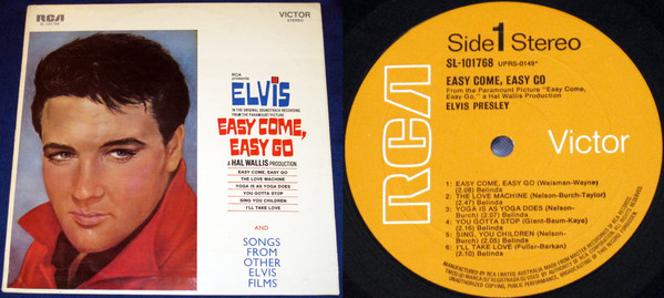 Accords et paroles Easy Come Easy Go Elvis Presley