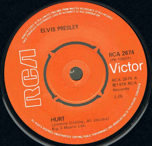 Accords et paroles Hurt Elvis Presley