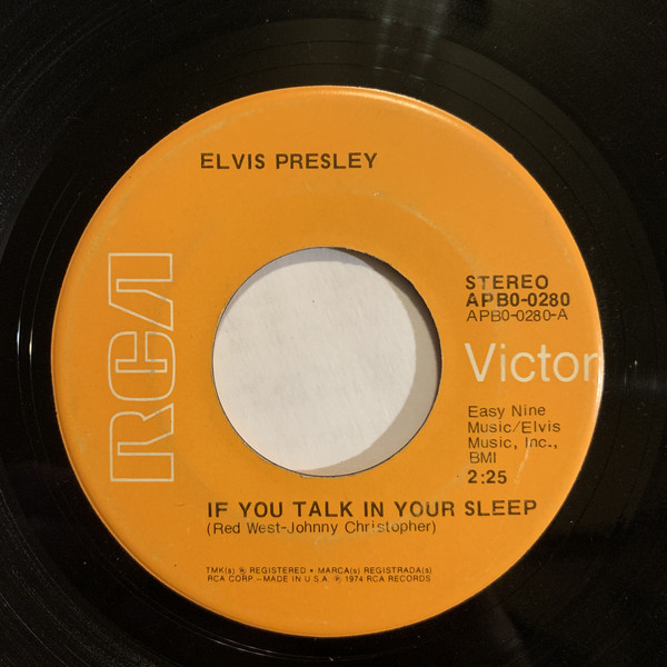 Accords et paroles If You Talk In Your Sleep Elvis Presley