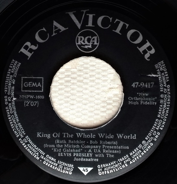 Accords et paroles King Of The Whole Wide World Elvis Presley