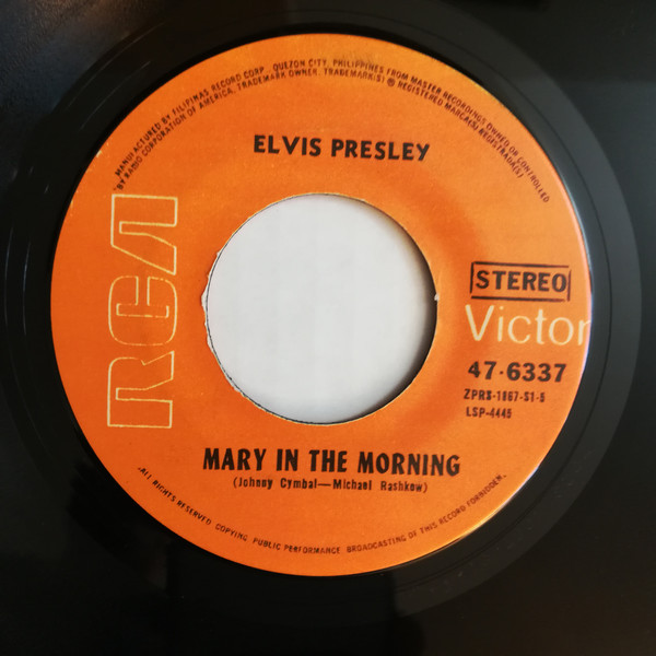 Accords et paroles Mary In The Morning Elvis Presley