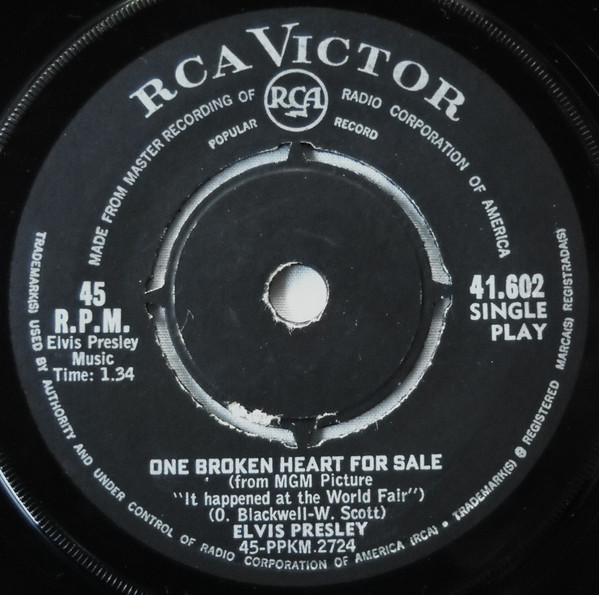 Accords et paroles One Broken Heart For Sale Elvis Presley