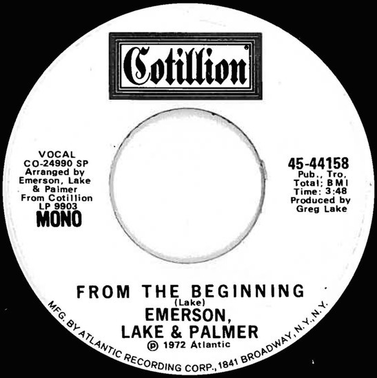 Accords et paroles From The Beginning Emerson, Lake and Palmer