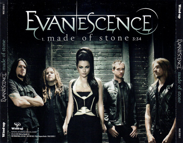 Accords et paroles Made Of Stone Evanescence