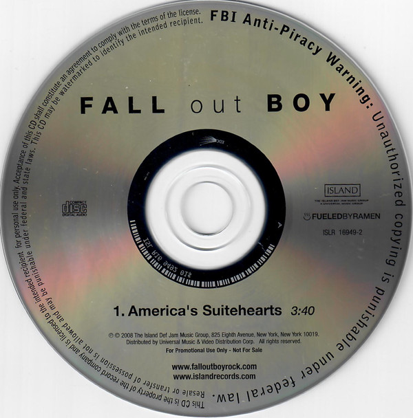 Accords et paroles Americas Suitehearts Fall Out Boy