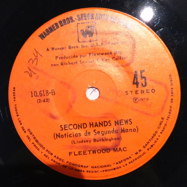 Accords et paroles Second Hand News Fleetwood Mac