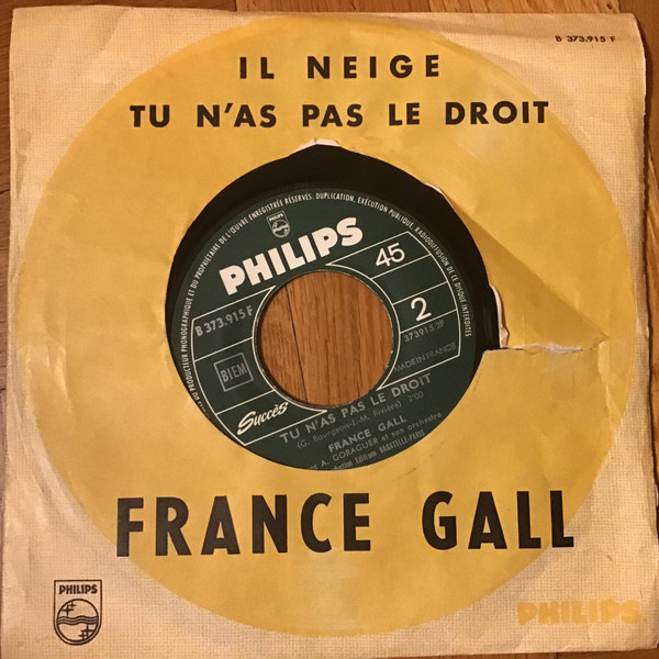 Accords et paroles Il Neige France Gall
