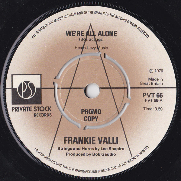Accords et paroles Were All Alone Frankie Valli