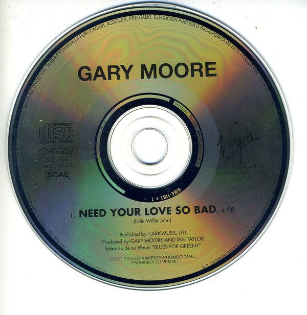 Accords et paroles Need Your Love so Bad Gary Moore