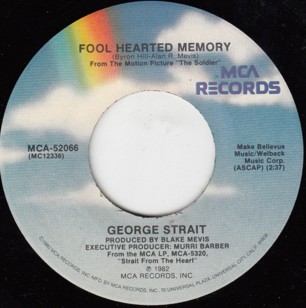 Accords et paroles Fool Hearted Memory George Strait