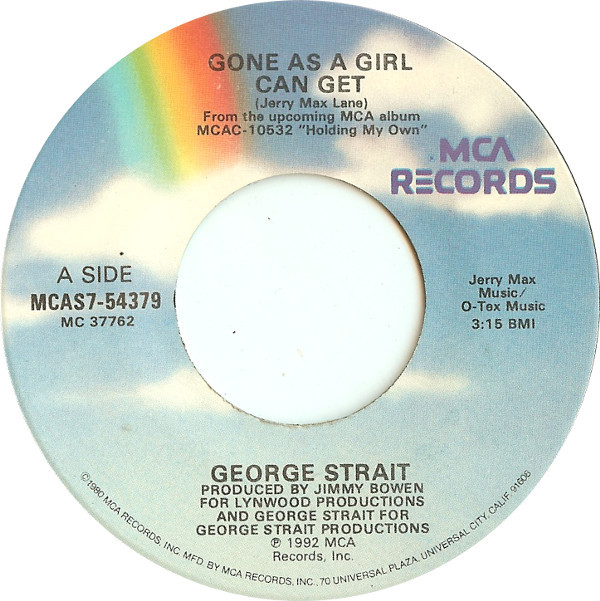 Accords et paroles Gone As A Girl Can Get George Strait