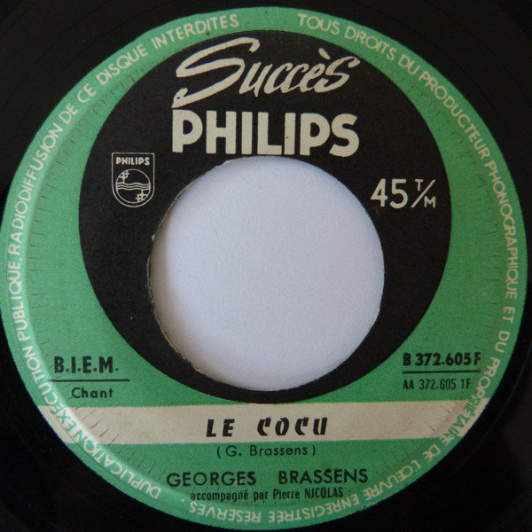 Accords et paroles Le cocu Georges Brassens