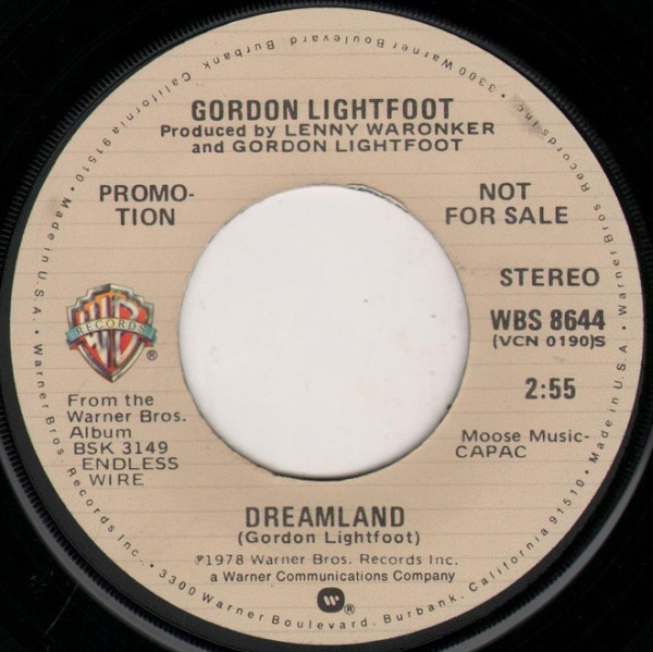 Accords et paroles Dreamland Gordon Lightfoot