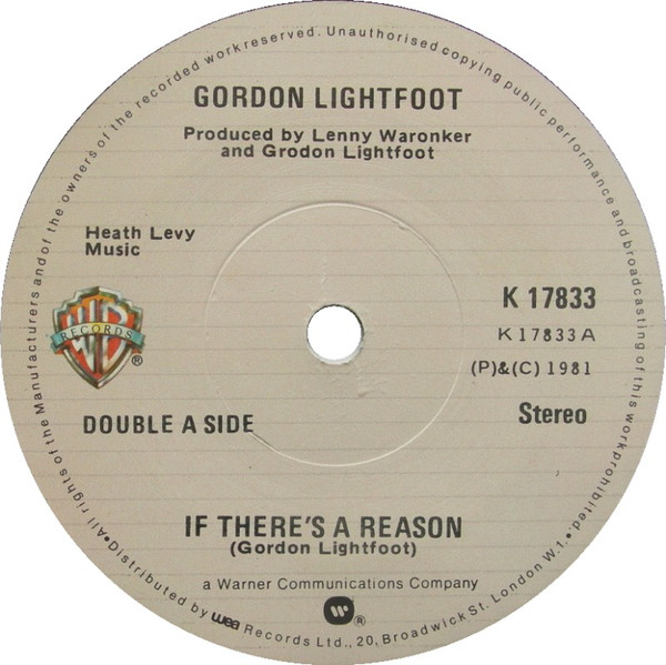 Accords et paroles If Theres A Reason Gordon Lightfoot