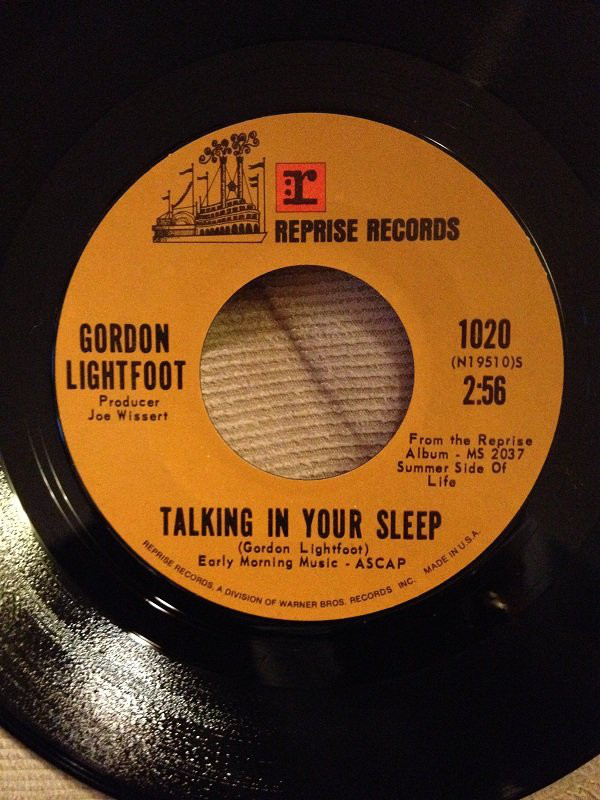 Accords et paroles Talking In Your Sleep Gordon Lightfoot