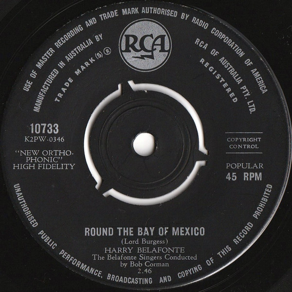 Accords et paroles Round The Bay Of Mexico Harry Belafonte