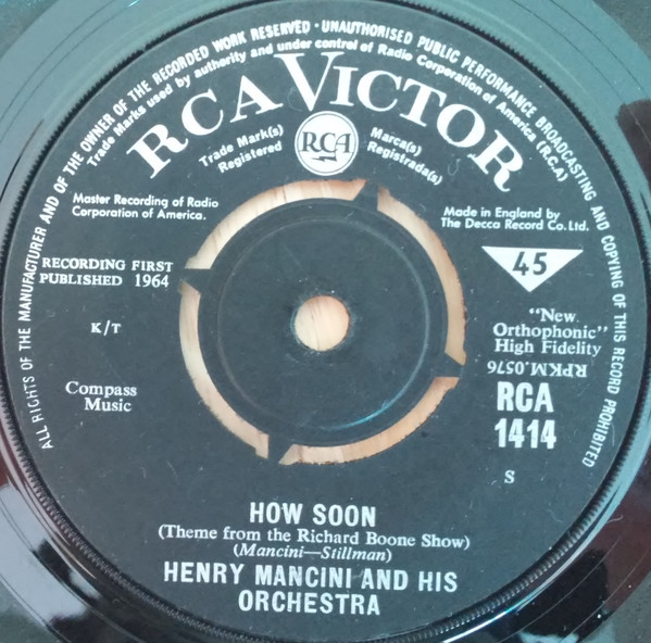 Accords et paroles How Soon Henry Mancini