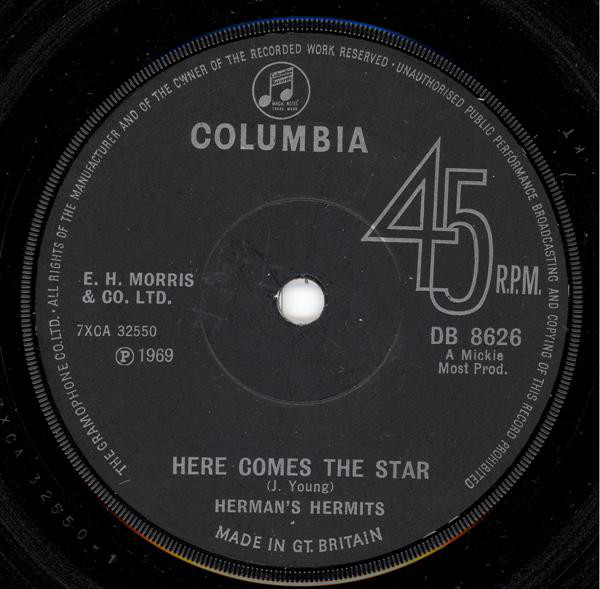 Accords et paroles Here Comes The Star Herman's Hermits