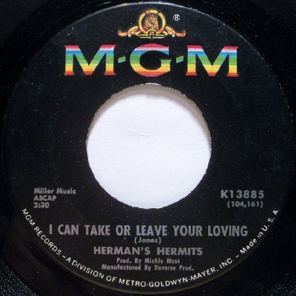 Accords et paroles I Can Take Or Leave Your Loving Herman's Hermits