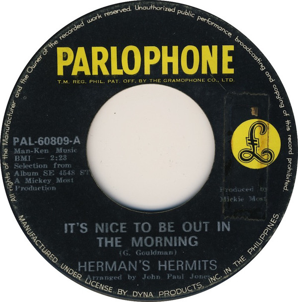 Accords et paroles Its Nice To Be Out In The Morning Herman's Hermits