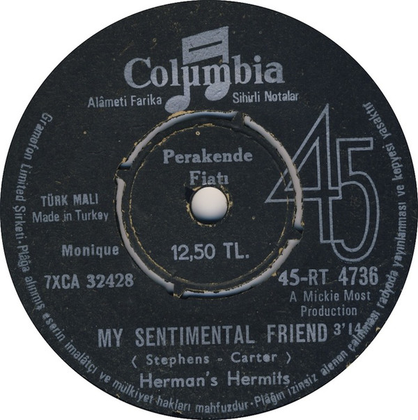 Accords et paroles My Sentimental Friend Herman's Hermits