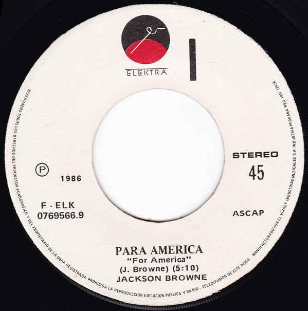 Accords et paroles For America Jackson Browne
