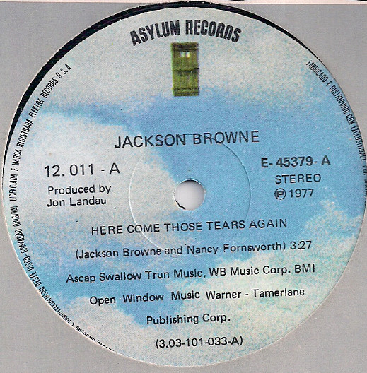 Accords et paroles Here Come Those Tears Again Jackson Browne