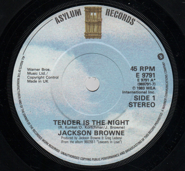Accords et paroles Tender Is The Night Jackson Browne