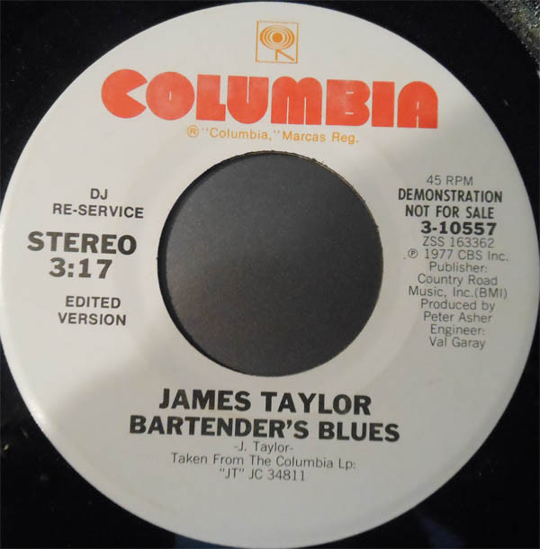 Accords et paroles Bartender's Blues James Taylor