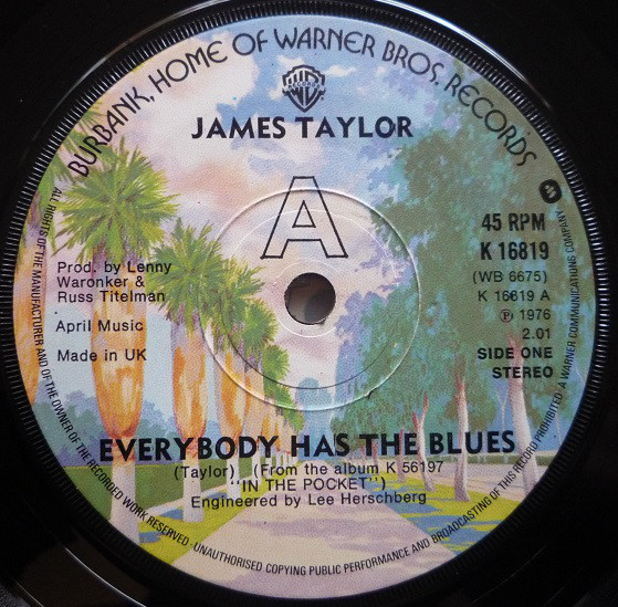 Accords et paroles Everybody Has The Blues James Taylor