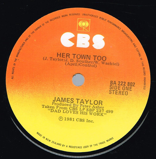 Accords et paroles Her Town Too James Taylor