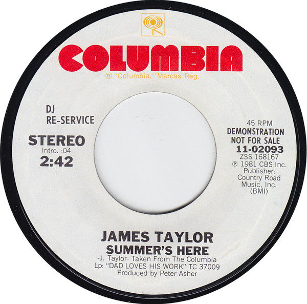 Accords et paroles Summers Here James Taylor