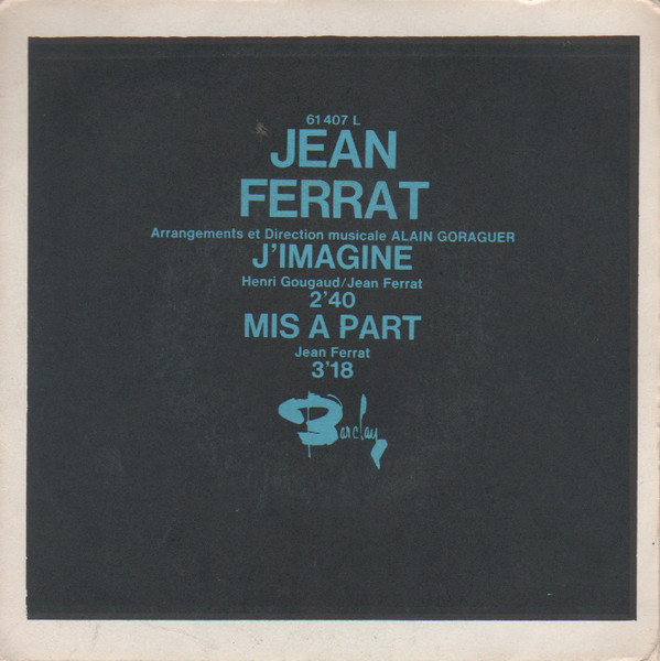 Accords et paroles J'imagine Jean Ferrat