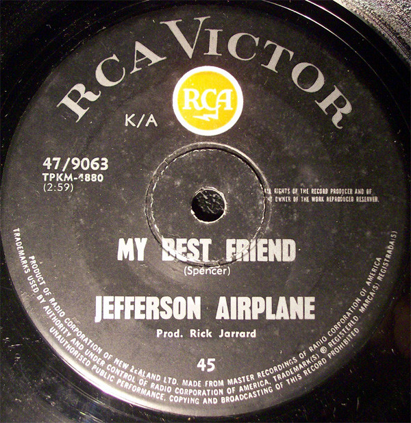 Accords et paroles My Best Friend Jefferson Airplane