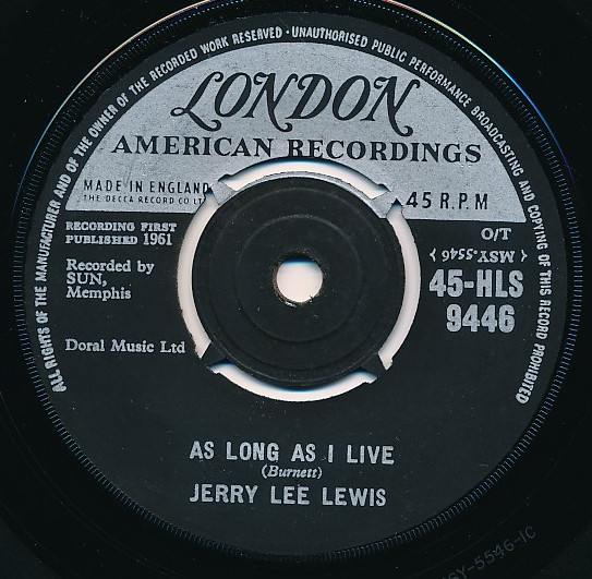 Accords et paroles As Long As I Live. Jerry Lee Lewis