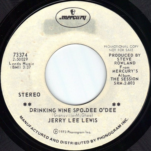 Accords et paroles Drinking Wine Spo-dee O'dee Jerry Lee Lewis