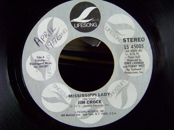 Accords et paroles Mississippi Lady Jim Croce