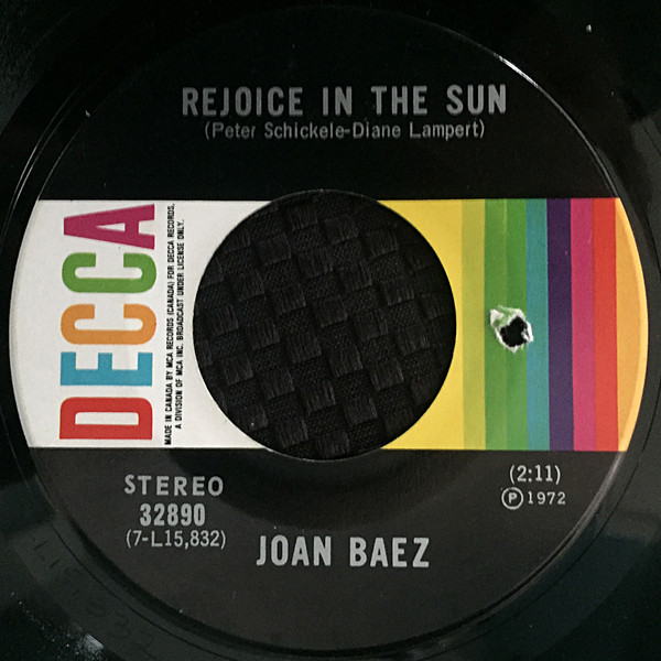 Accords et paroles Silent running Joan Baez