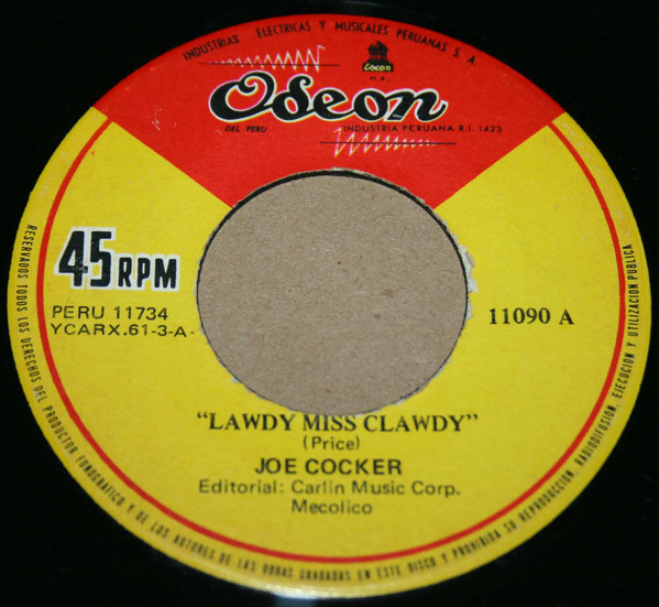 Accords et paroles Lawdy Miss Clawdy Joe Cocker
