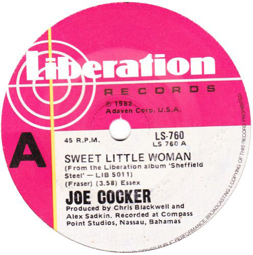 Accords et paroles Sweet Little Woman Joe Cocker